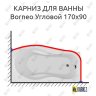 Карниз для ванны Aquanet Borneo Угловой 170х90 Усиленный 20 мм MrKARNIZ фото 1