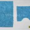 Комплект ковриков для ванной и туалета Люкс голубой фото 2