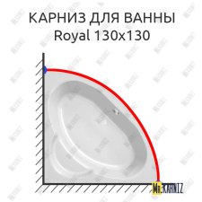 Карниз для ванны Kolpa-San Royal 130х130 Усиленный 25 мм MrKARNIZ