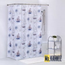 Штора для ванной Blue boats