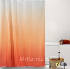 Штора для ванной Rosy dawn красная